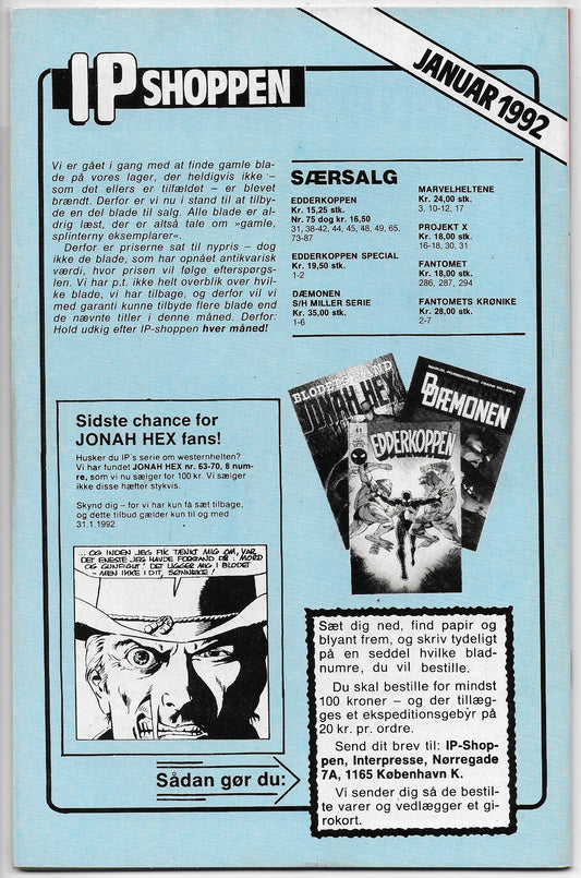 edderkoppen 88 back cover