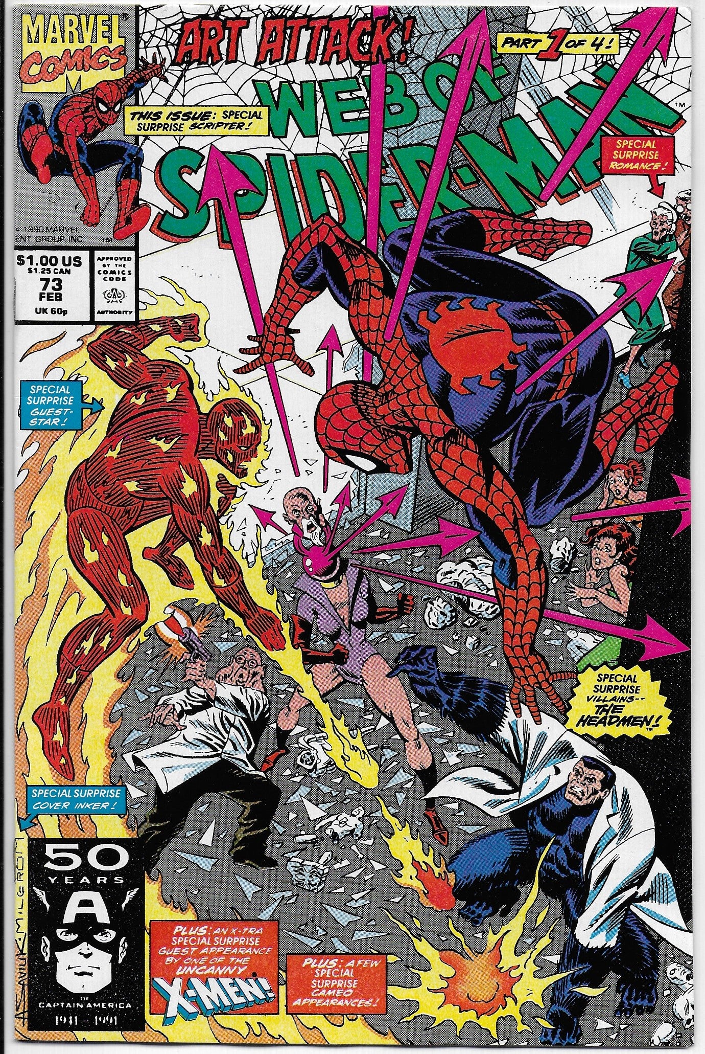 web of spider-man 73