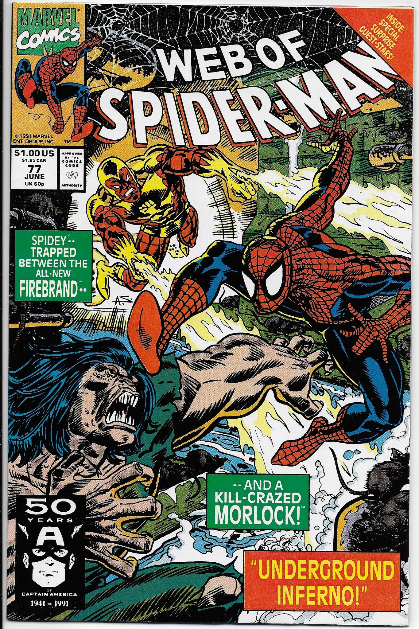web of spider-man 77